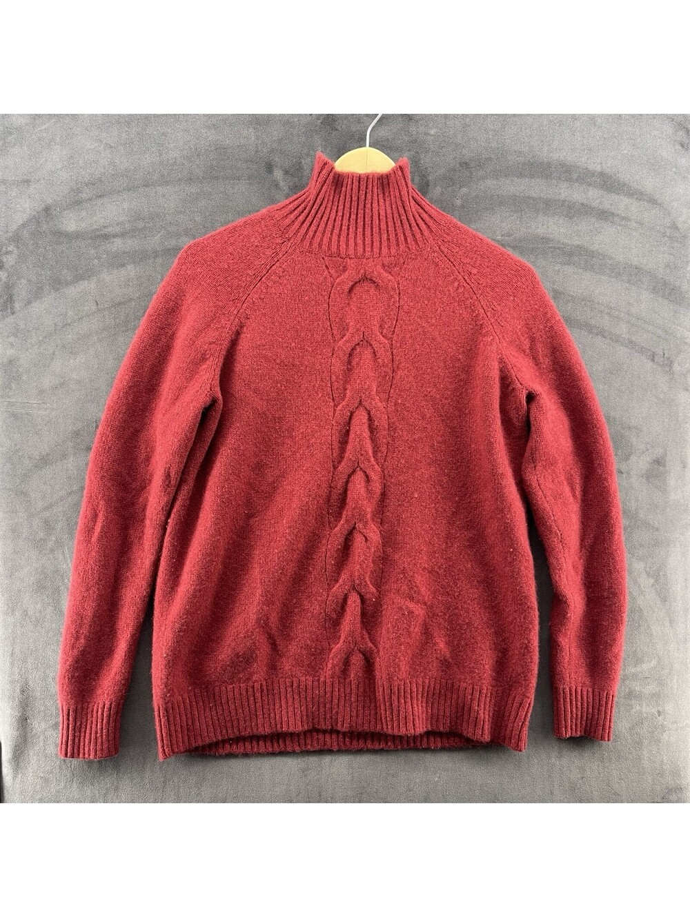 Garnet Hill Red 100% Cashmere Turtleneck Sweater – Size Small